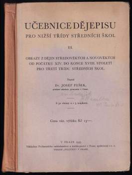 Učebnice dějepisu pro nižší třídy středních škol