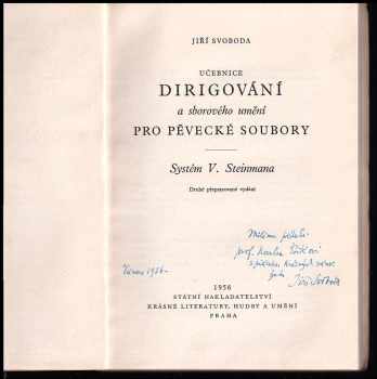 Jiří Svoboda: Učebnice dirigování a sborového umění pro pěvecké soubory