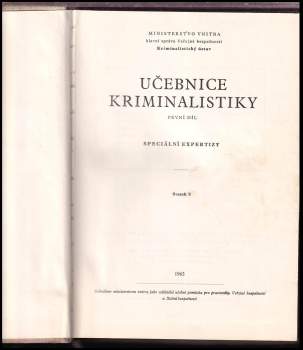 Bohuslav Němec: Učebnice kriminalistiky