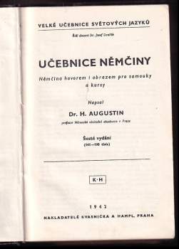 Hans Augustin: Učebnice němčiny