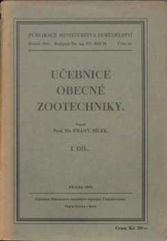František Bílek: Učebnice obecné zootechniky