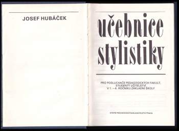 Josef Hubáček: Učebnice stylistiky