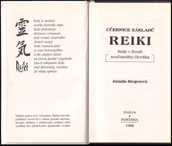 Jarmila Riegerová: Učebnice základů reiki