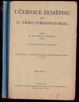 Učebnice zeměpisu pro IV. třídu středních škol