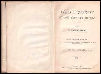 Stanislav Nikolau: Učebnice zeměpisu pro vyšší třídy škol středních