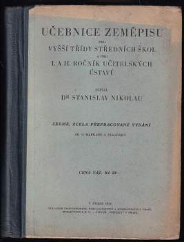 Učebnice zeměpisu pro vyšší třídy středních škol a pro 1. a 2. ročník učitelských ústavů