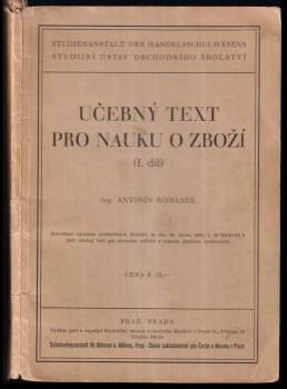 Učebný text pro nauku o zboží