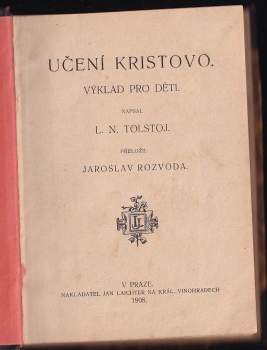Lev Nikolajevič Tolstoj: Učení Kristovo