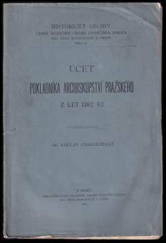 Účet pokladníka arcibiskupství Pražského z let 1382/83
