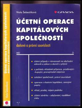 Účetní operace kapitálových společností