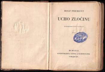 Rolf Fremont: Ucho zločinu