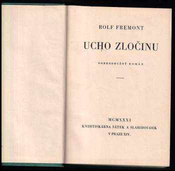 Rolf Fremont: Ucho zločinu
