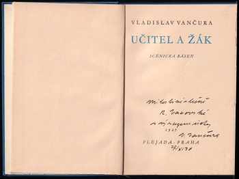 Vladislav Vančura: Učitel a žák