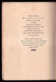 Vladislav Vančura: Učitel a žák