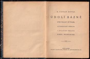 Arthur Conan Doyle: Údolí bázně