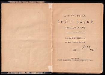 Arthur Conan Doyle: Údolí bázně