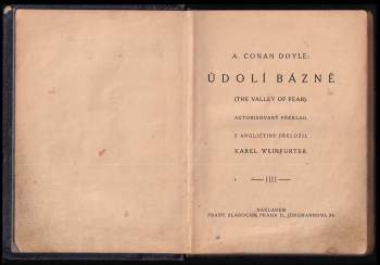 Arthur Conan Doyle: Údolí bázně