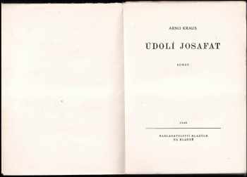 Arno Kraus: Údolí Josafat