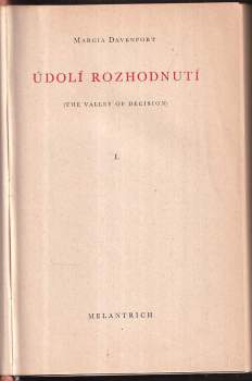 Marcia Davenport: Údolí rozhodnutí
