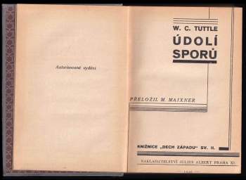 W. C Tuttle: Údolí sporů