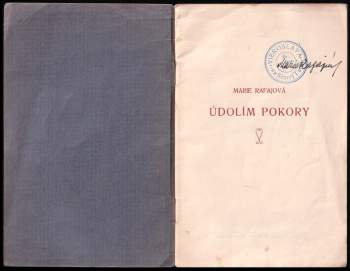 Marie Karla Rafajová: Údolím pokory