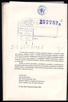 Karel Znamirovský: Údržba a opravy československých naftových motorů