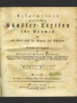 Bohumír Jan Dlabač: Allgemeines historisches Künstler-Lexikon für Böhmen und zum Theil auch für Mähren und Schlesien