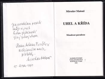 Miroslav Matouš: Uhel a křída