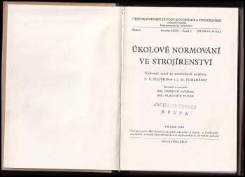 S. S Plotkin: Úkolové normování ve strojírenství