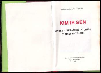 Il-sǒng Kim: Úkoly literatury a umění v naší revoluci