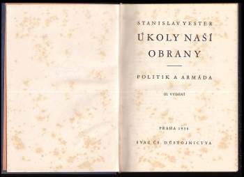 Stanislav Yester: Úkoly naší obrany