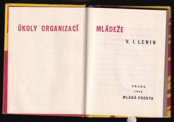 Vladimir Il'jič Lenin: Úkoly organizací mládeže