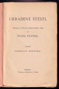 Ìvan Franko: Ukradené štěstí