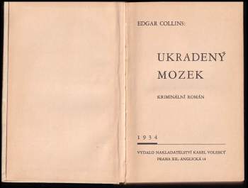Edgar Collins: Ukradený mozek