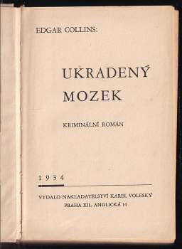 Edgar Collins: Ukradený mozek
