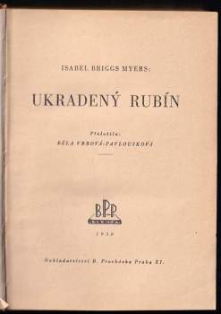 Isabel Briggs Myers: Ukradený rubín