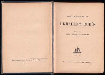 Isabel Briggs Myers: Ukradený rubín