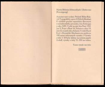 Martin Beheim-Schwarzbach: Ukřižování