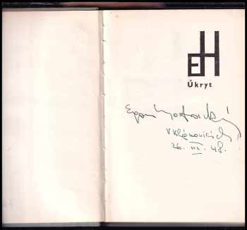 Egon Hostovský: Úkryt