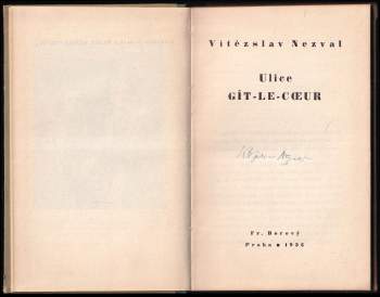 Vítězslav Nezval: Ulice Gît-le-coeur