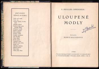E. Phillips Oppenheim: Uloupené modly