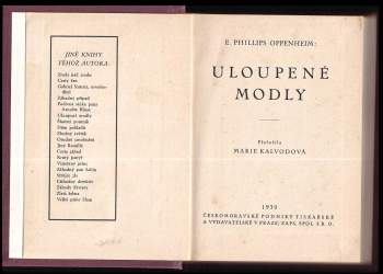 E. Phillips Oppenheim: Uloupené modly