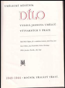 Štěpán Jež: Dílo - Umělecký měsíčník - Ročník 33.