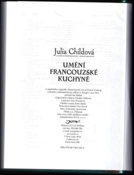 Julia; Childová,: Umění francouzské kuchyně