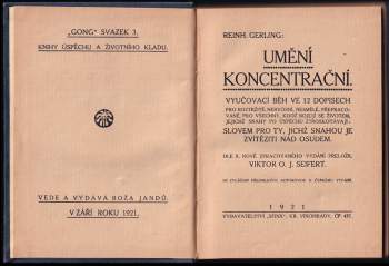 Reinhold Gerling: Umění koncentrační