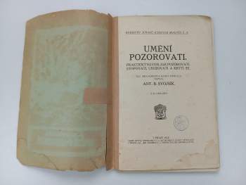 Antonín Benjamin Svojsík: Umění pozorovati