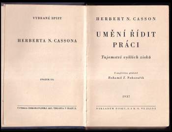 Herbert Newton Casson: Umění řídit práci