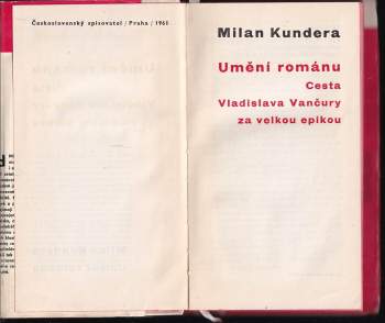 Milan Kundera: Umění románu