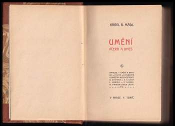 Karel Boromejský Mádl: Umění včera a dnes