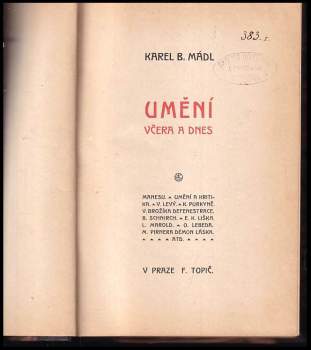 Karel Boromejský Mádl: Umění včera a dnes